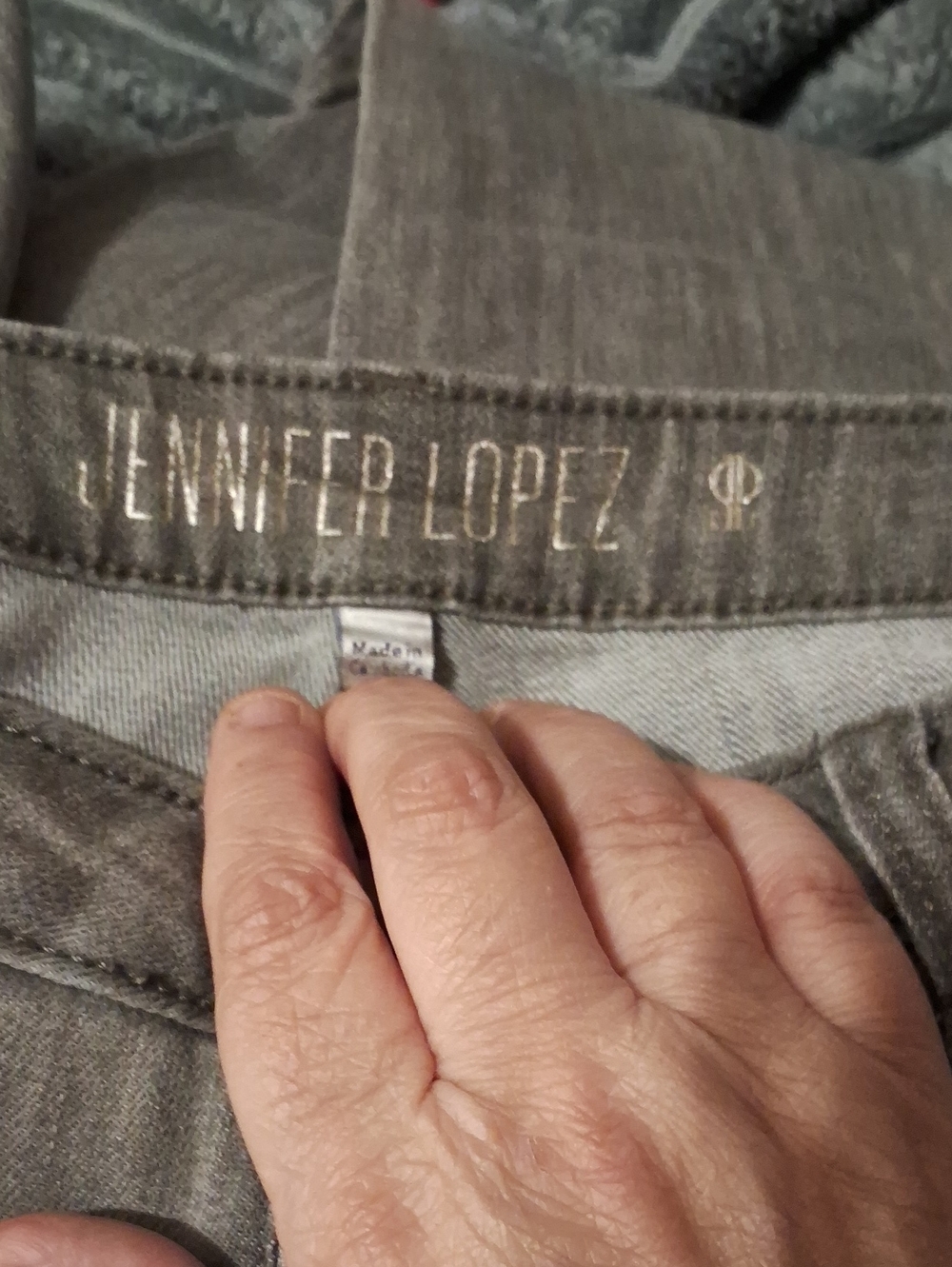 Jennifer Lopez Gray Denim Jacket - Washed Gray
